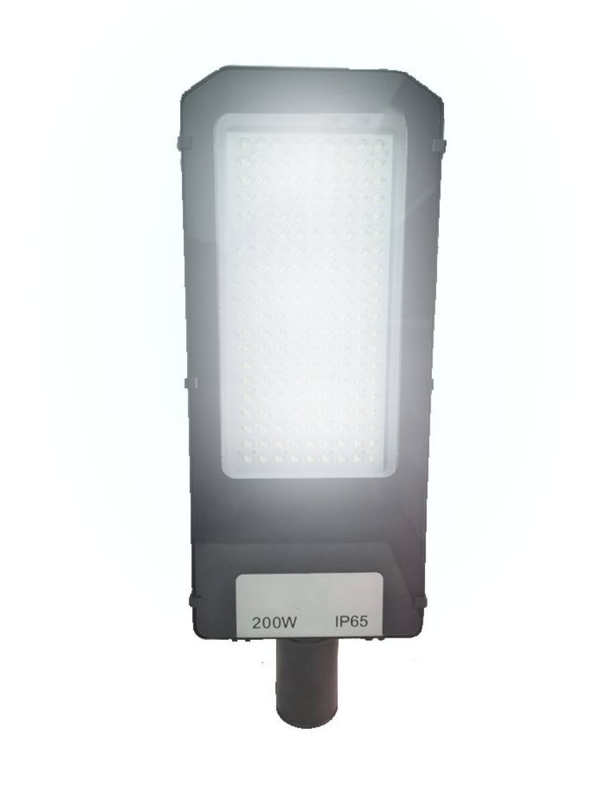 Luminaria Publica 200w SMD LED Branco Frio Base Para Rele BrilhoLux