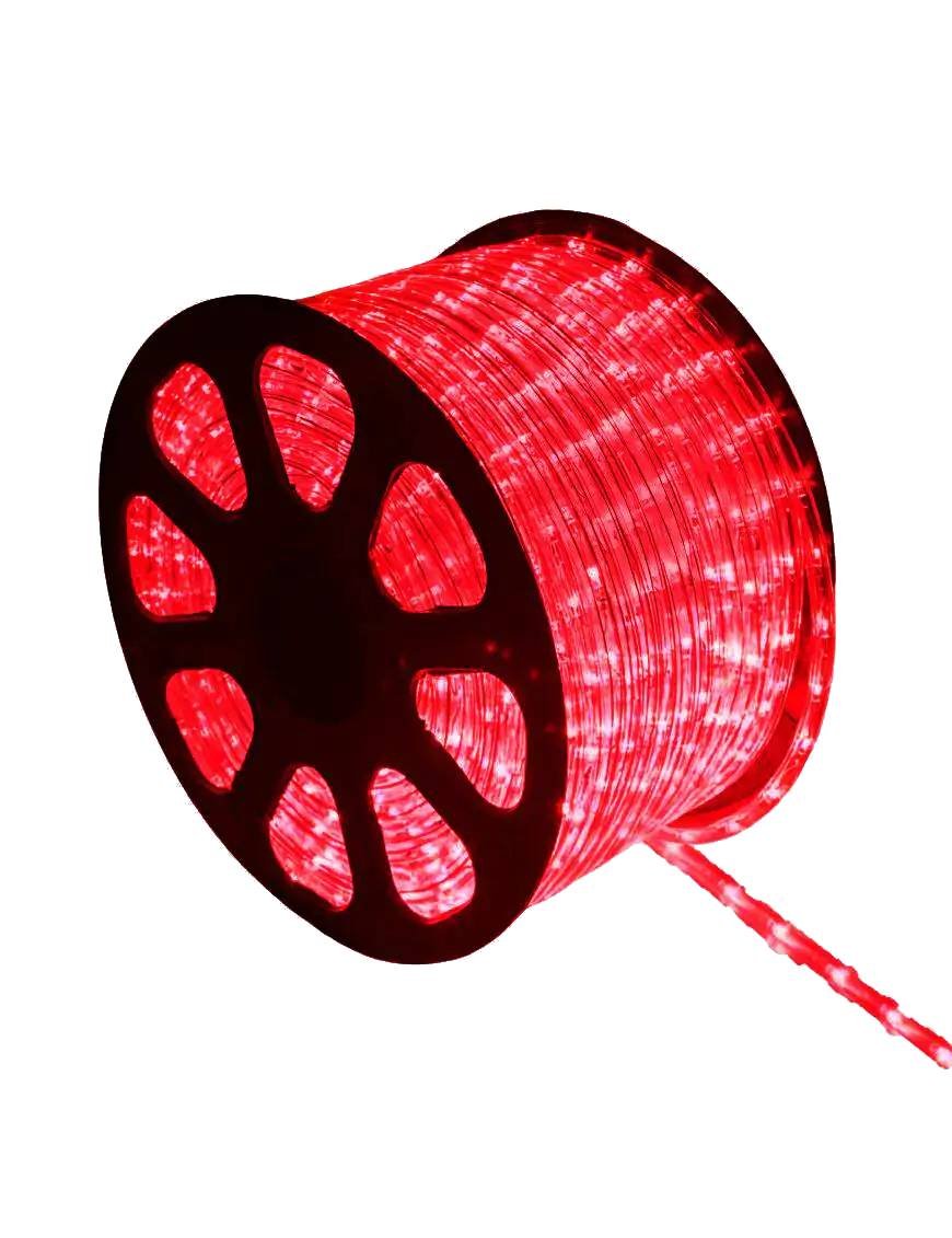 Mangueira De LED IP65 100 Rolo Metros 11mm Vermelho 110v BrilhoLux