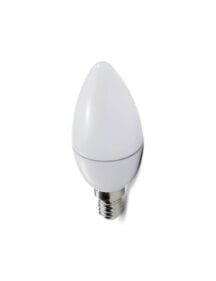 Lâmpada LED Vela 5w E14 Leitosa Sem Bico Branco Frio