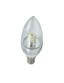 Lampada LED Vela 5w E14 Transparente Sem Bico Branco Quente