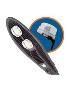 Luminária Pública LED Pétala 100w Para Poste Branco Frio Com Fotocélula