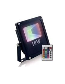 Refletor LED 10w Holofote RGB SMD Colorido Com Controle