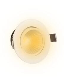 Spot LED COB Embutir Redondo 3W Direcionável Branco Quente