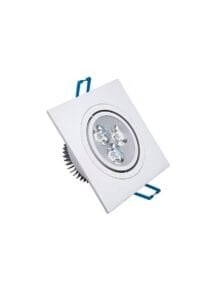 Spot LED Embutir Quadrado 3w SMD Direcionável Branco Frio